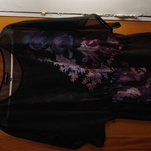 Vintage fashion bug sheer shirt